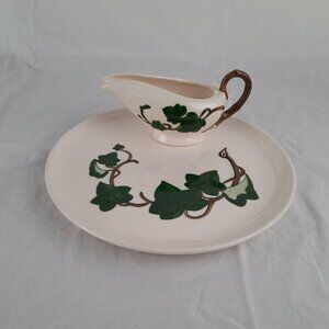 Metlox California Ivy Dinner Plate and Gravy Boat